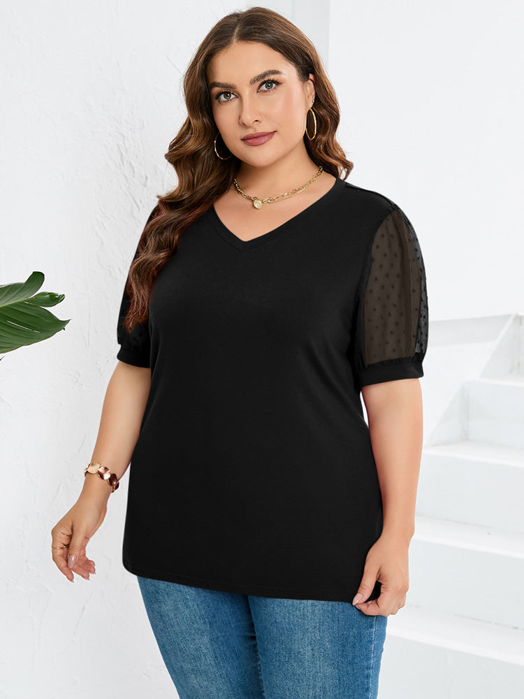 Sofia™ | Véronique™ Blusa Elegante con Maniche Puff