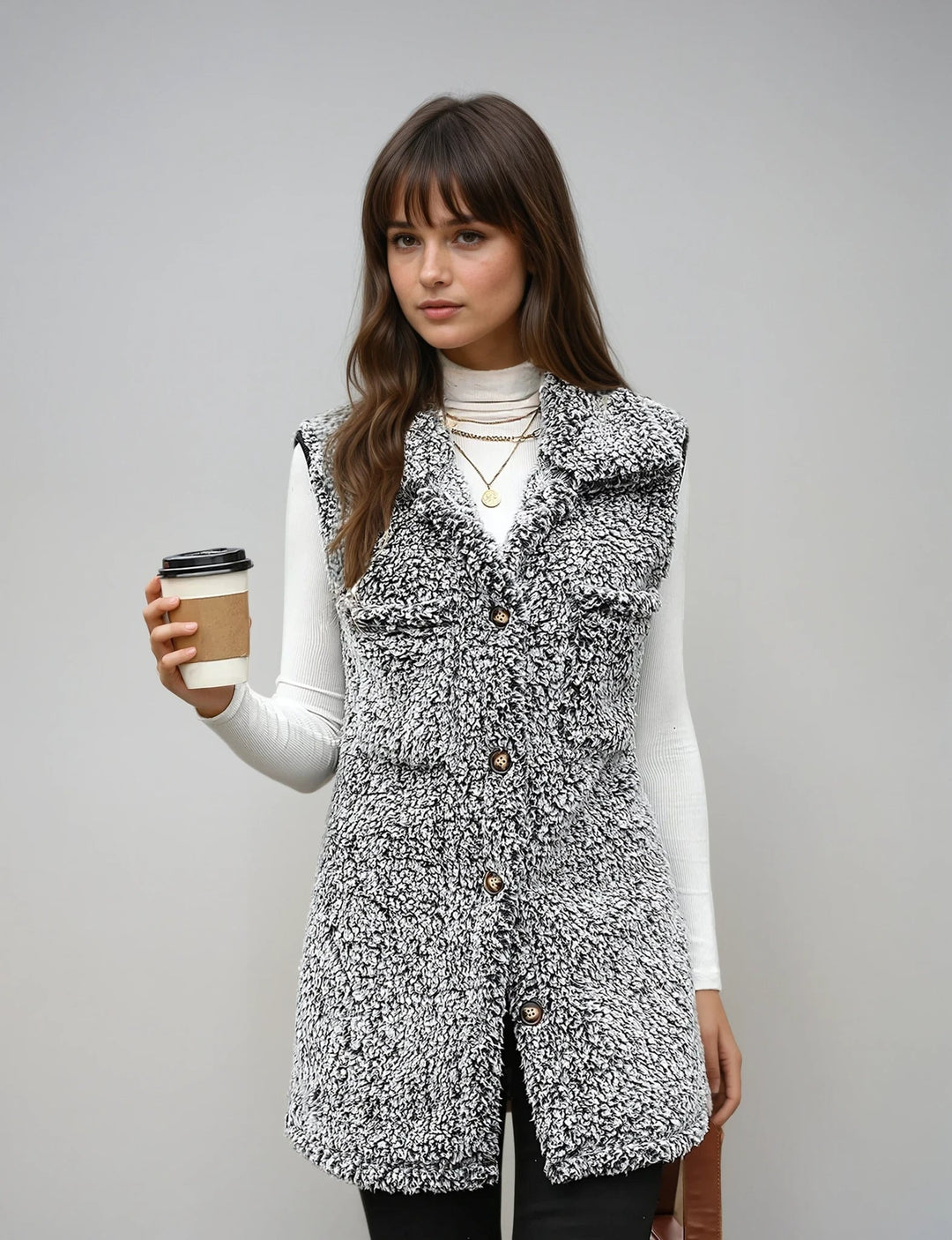 Sofia™ | Lina - Cardigan Lungo Senza Maniche