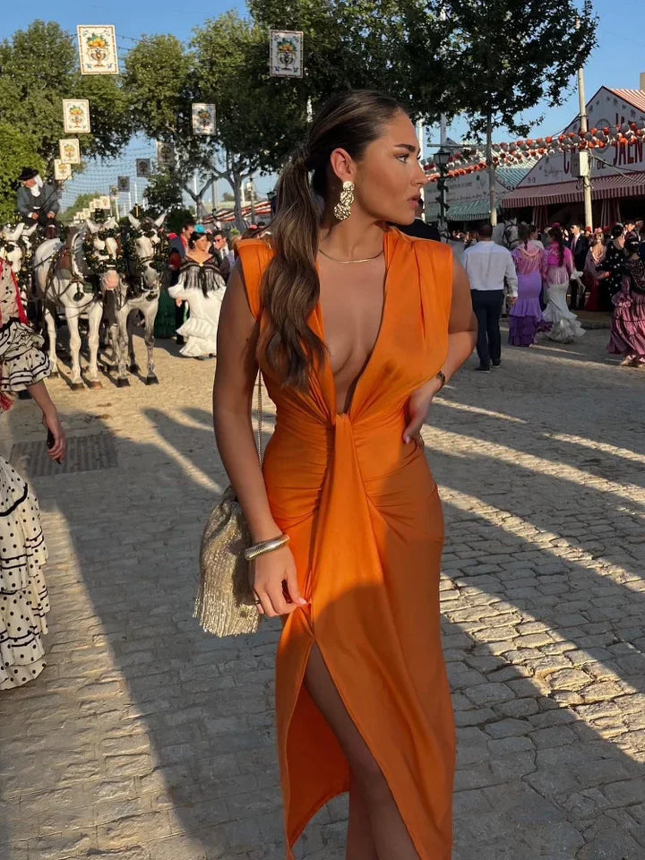 Yvaine - Abito Elegante Plissettato