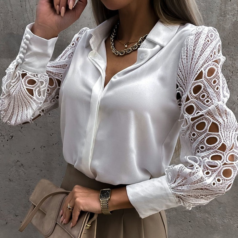 Victoria™ | Rachel L Blouse with Lace