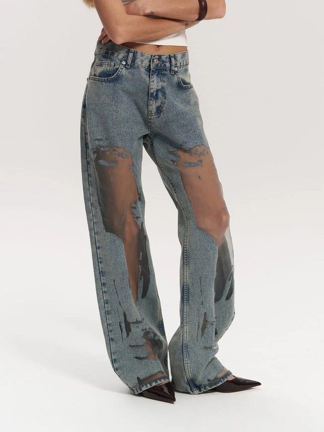 Victoria™ | Trixie Blue Transparent Jeans