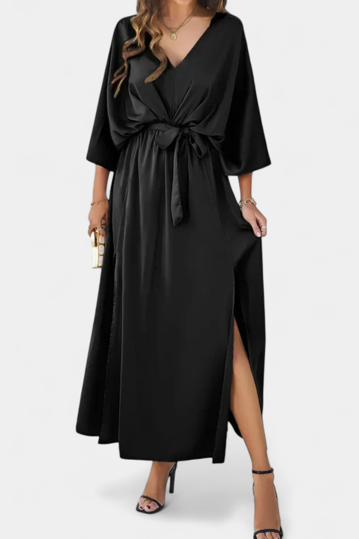 Milly Vestito Elegante con Apertura e Fiocco