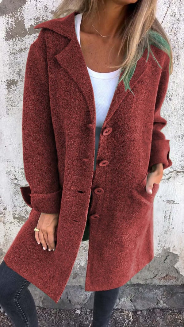 Victoria™ | Stylish Wool Coat with Elegant Buttons