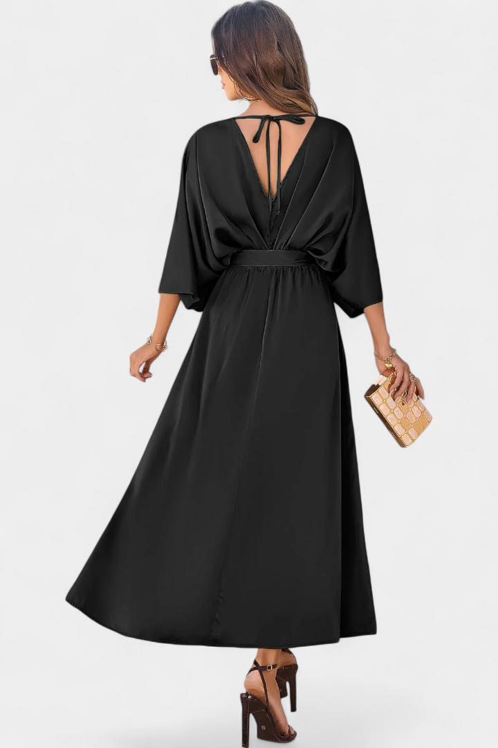 Milly Vestito Elegante con Apertura e Fiocco