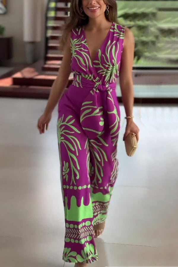 Viola™ | Tuta Estiva Floreale Senza Maniche