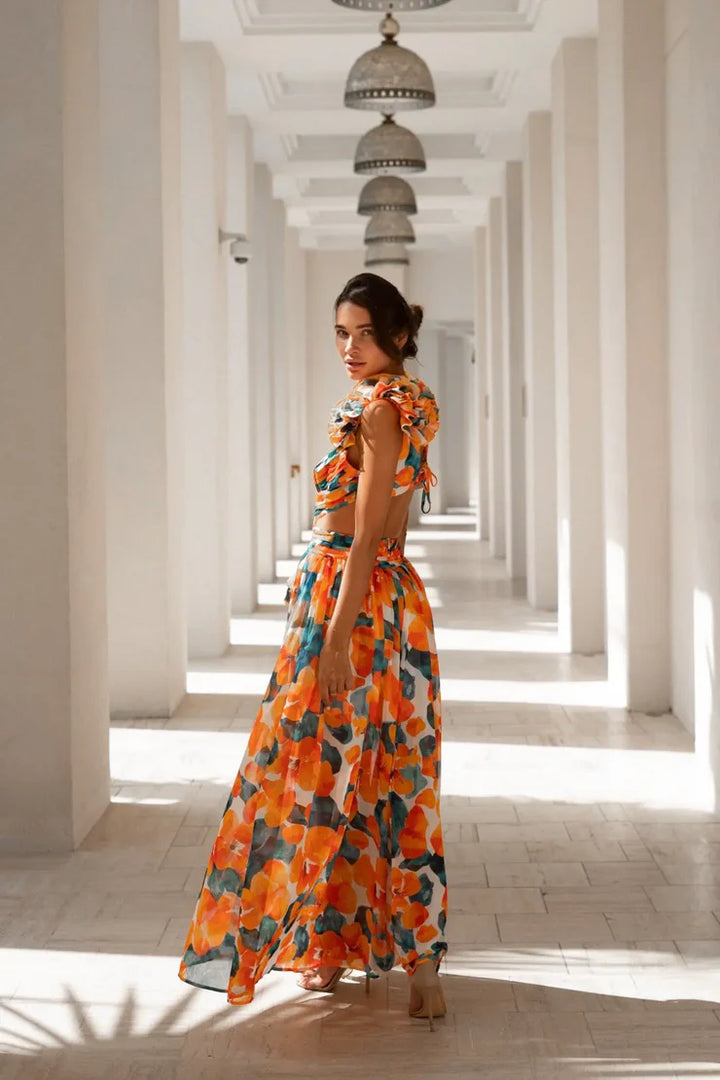 CASSINI – Abito Fluttuante da Sogno con Spacco Laterale