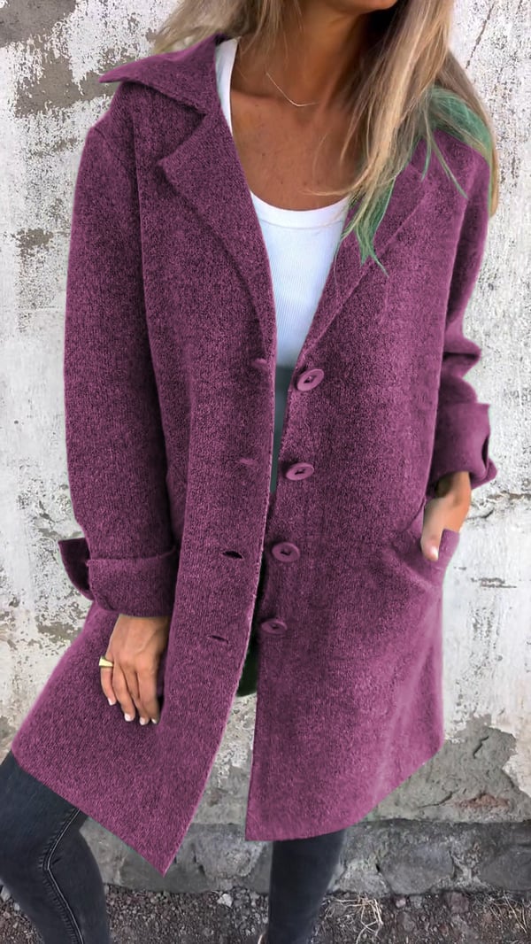 Victoria™ | Stylish Wool Coat with Elegant Buttons