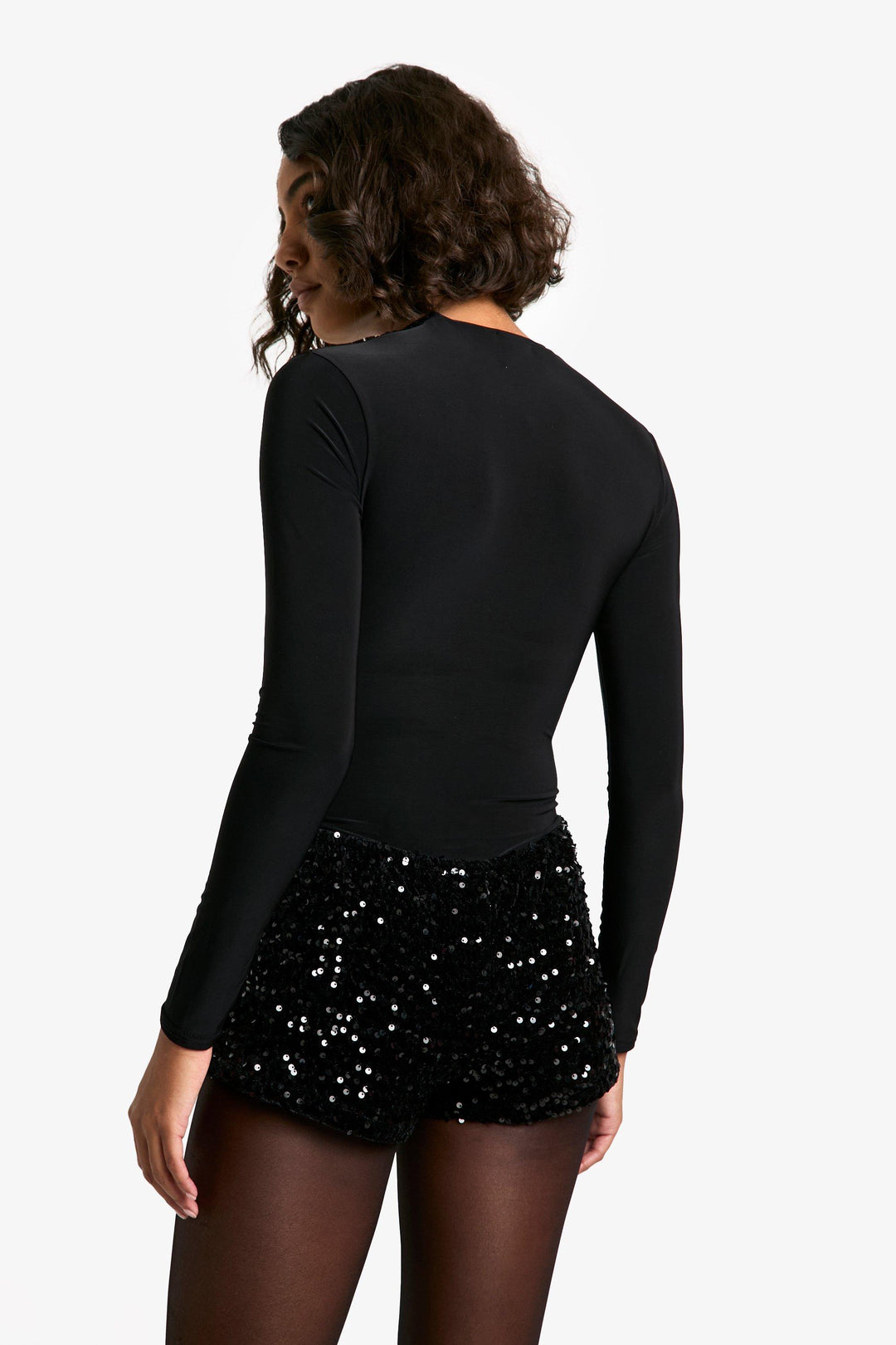 Sofia™ | Shorts in Velluto Glitter di Luciana