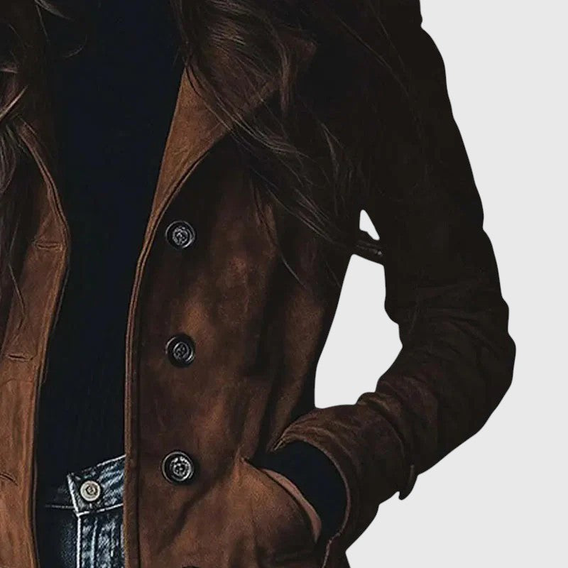 Giulia Bellini – Cappotto Largo in Camoscio