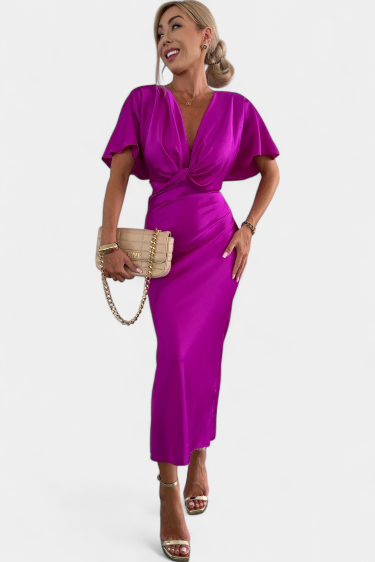 Emryn Vestito Morbido con Nodo Incrociato