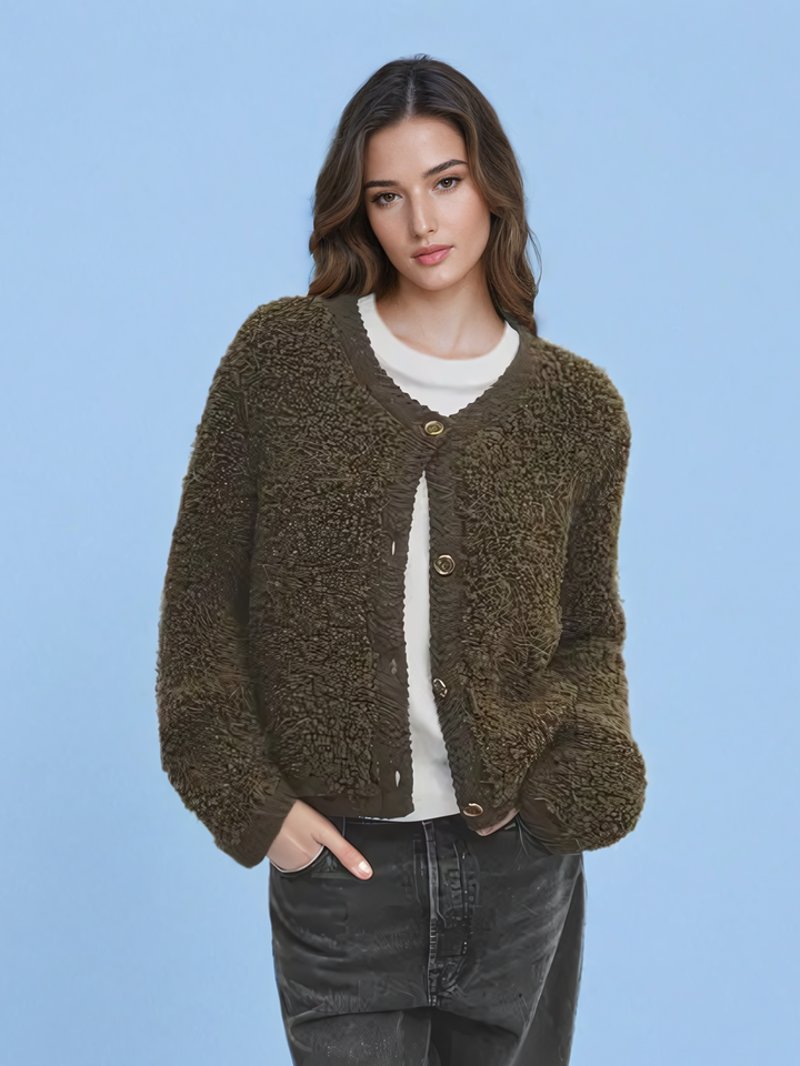 Sofia™ | Cardigan in Lana con Firma di Belle