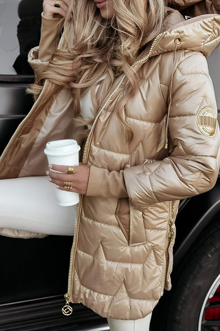 Sofia™ | Cappotto invernale elegante con cappuccio e imbottitura