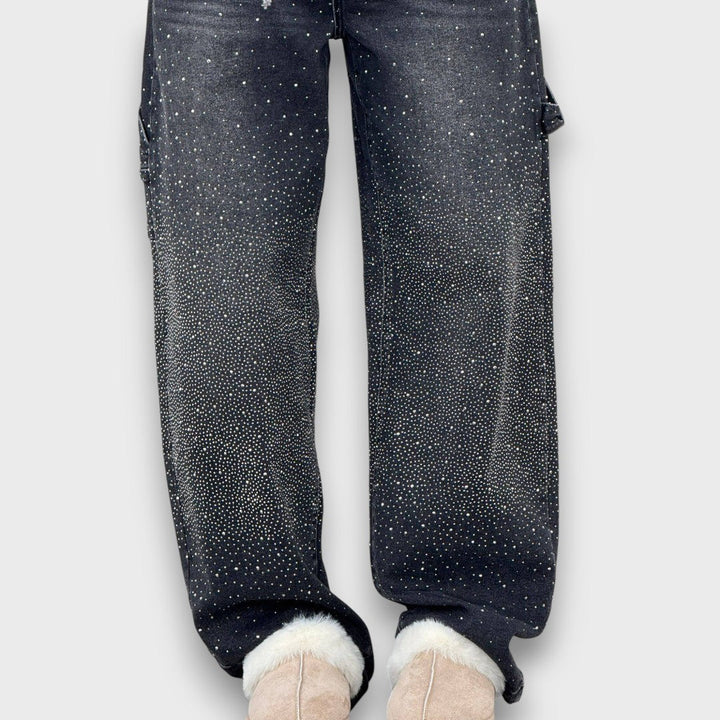 Nolene – Jeans con finitura scintillante e carattere urbano