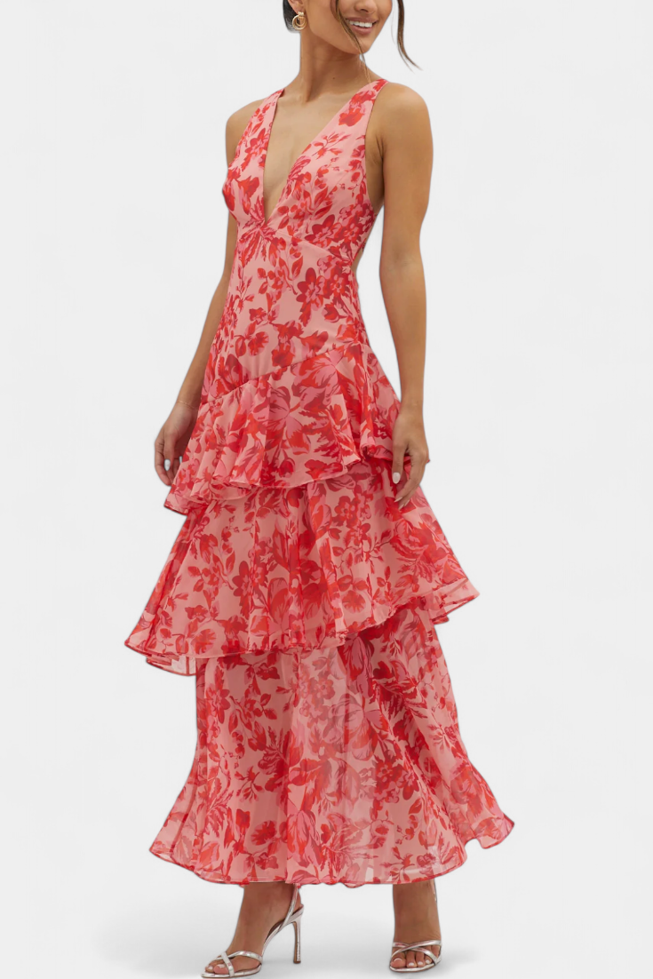 Domenica | Abito in Georgette con Scollo a V