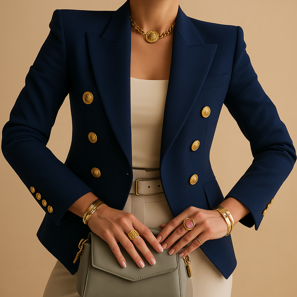 Elegante blazer lungo per donne | Lavina