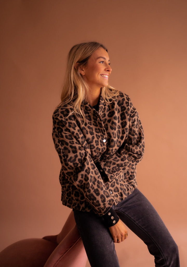 Luna | Giacca alla Moda con Stampa Leopardo