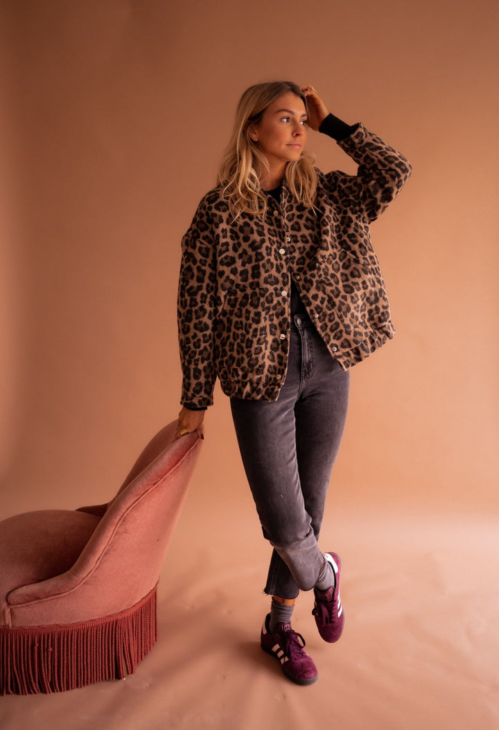 Luna | Giacca alla Moda con Stampa Leopardo