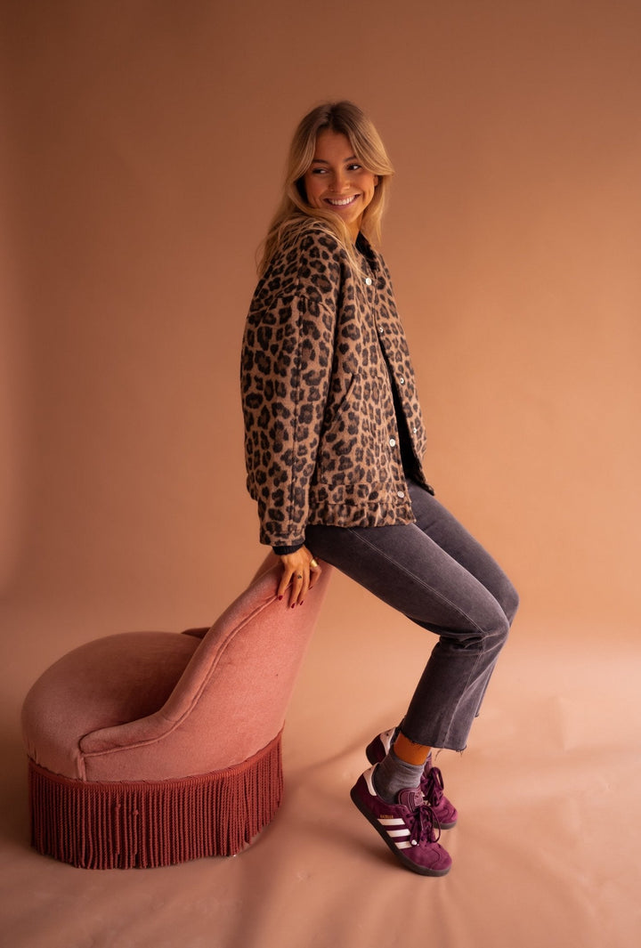 Luna | Giacca alla Moda con Stampa Leopardo