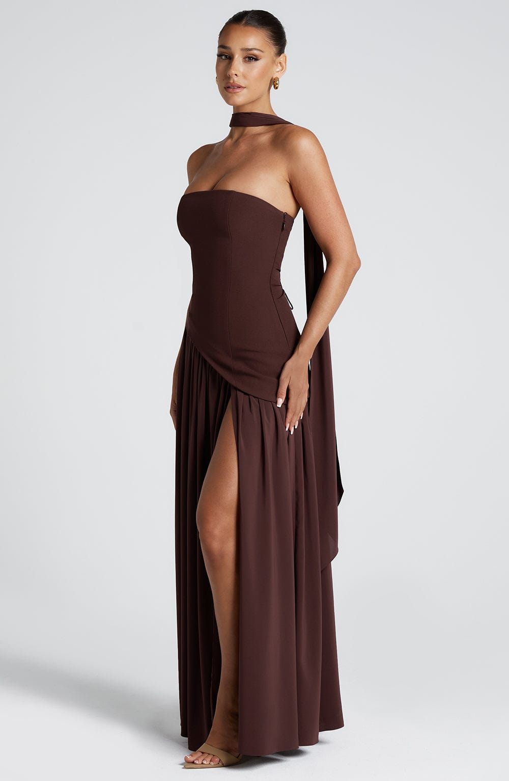 Victoria™ | Maliyah Maxi Dress Plum Brown