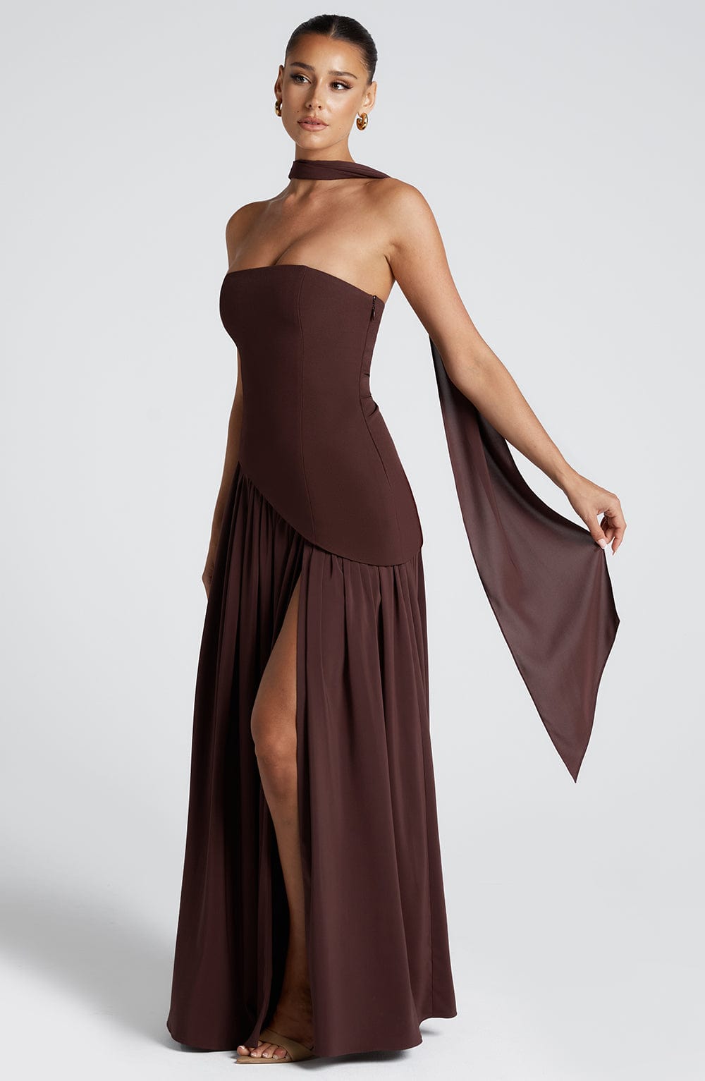 Victoria™ | Maliyah Maxi Dress Plum Brown