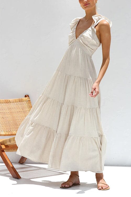Emilia™ | Elegante Maxi Abito con Ruches