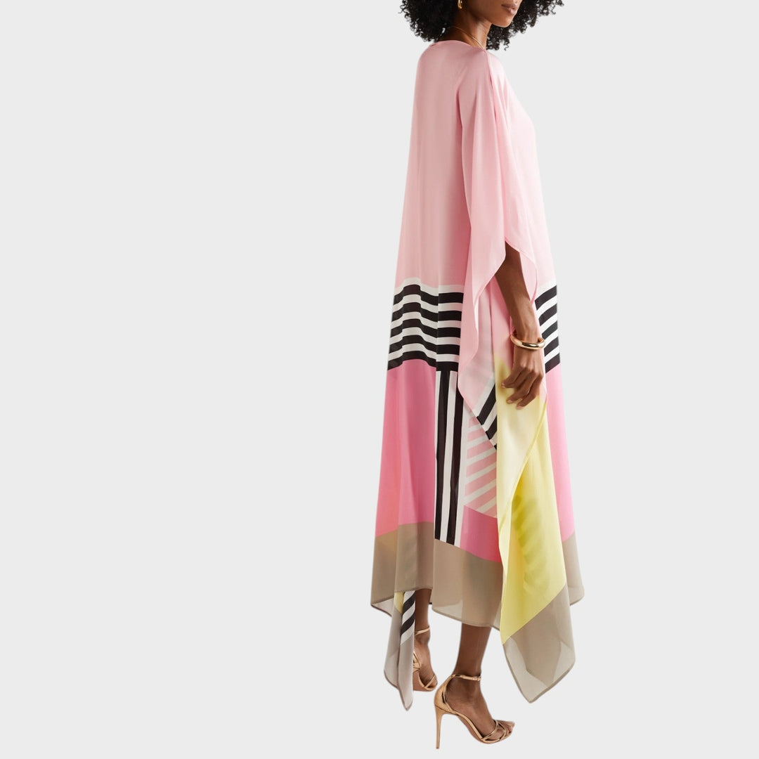 Iria | Caftão Elegante com Estampa Geométrica