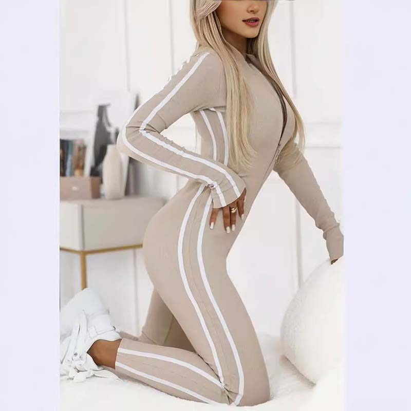 Victoria™ | Sporty Long-Sleeve Jumpsuit with Zip