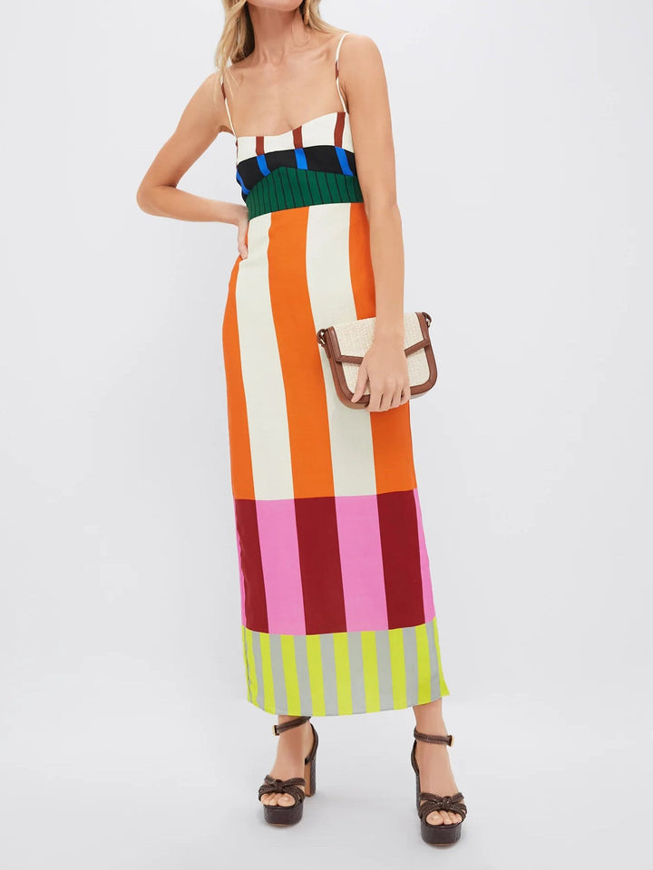 Paloma – Maxi Abito Colorato a Righe